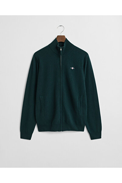 Gant Erkek Yeşil Regular Fit Yün Hırka