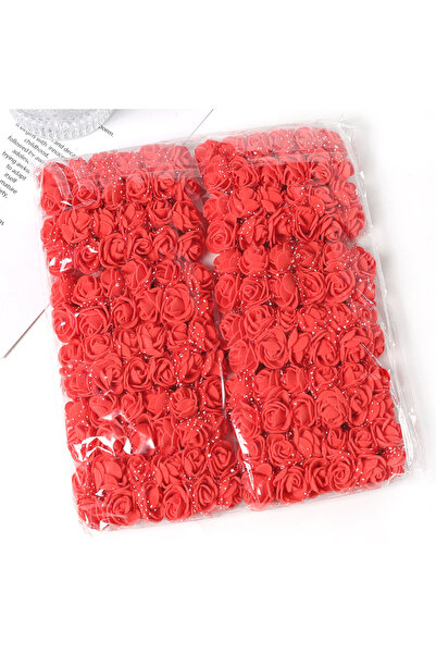 Choice 144 قطعة من الورود الاصطناعية الصغيرة الحمراء من الفوم لتزيين باقات ال...
