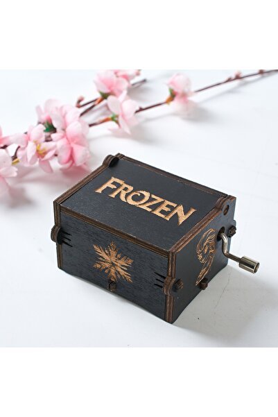 Choice 4 صندوق موسيقى خشبي يدوي، Sky City، منحوت بشكل رائع مع العديد من الإبد...