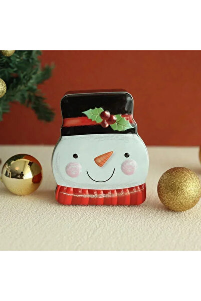 Choice D Christmas Decoration Creative Storage Box Gingerbread Man Candy Box Iron Gift Box Holiday Home De.