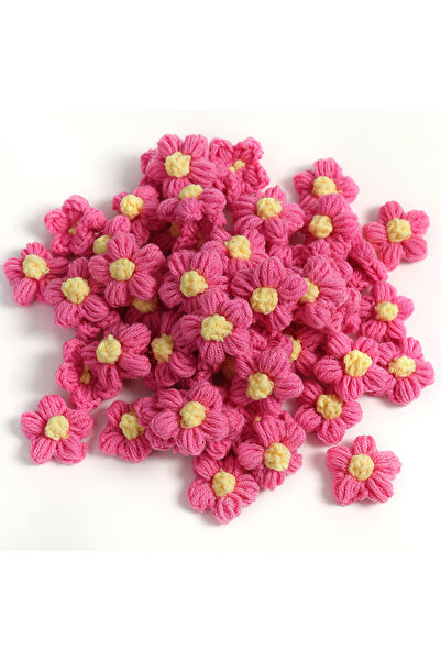 Choice5 20 قطعة من زهور صوف الوردية الحمراء (10/20 قطعة) مقاس 4 سم، لتزيين ال...