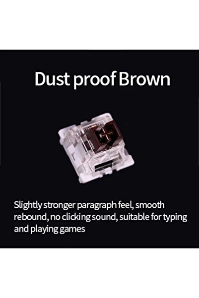 GGBEE مفتاح Outemu مقاوم للغبار، بني، 10 قطع، لوحة مفاتيح ميكانيكية، مفتاح لم...