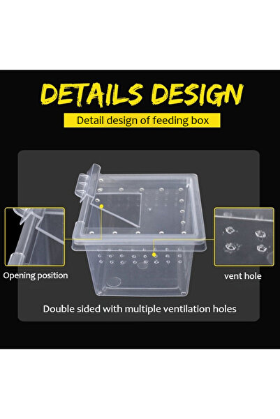Choice 10x Feeding Box Reptile Cage Hatching Container Rearing Tank Clear Reptile Vivarium Terrarium Ins...