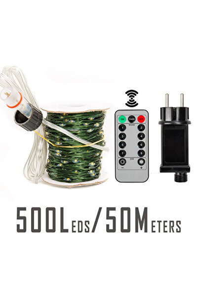 Choice أضواء LED دافئة بيضاء بطول 50 مترًا، 500 مصباح LED، سلسلة أضواء مقاومة...