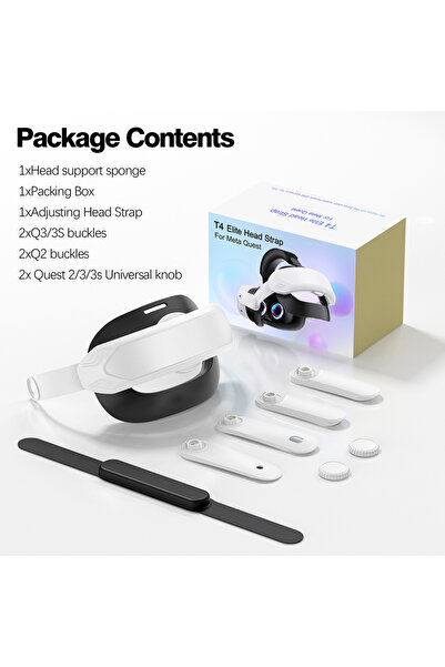 Choice WHITE HUADAI design T4 Comfort Head Strap Compatible with Quest 2/Ques...