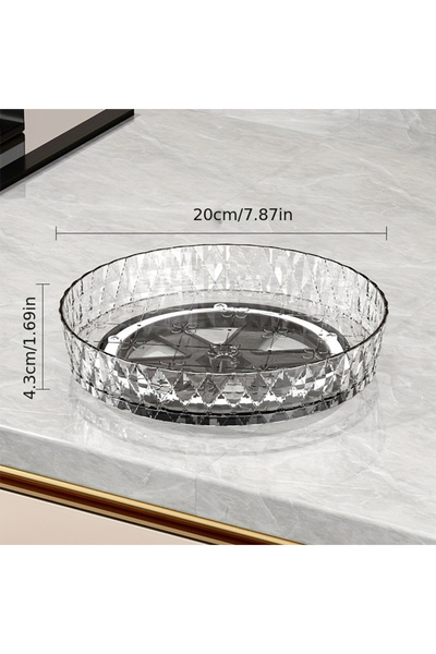 Choice Transparent White 360° rotating rack,multifunctional storage turntable for kitchen countertops,spice