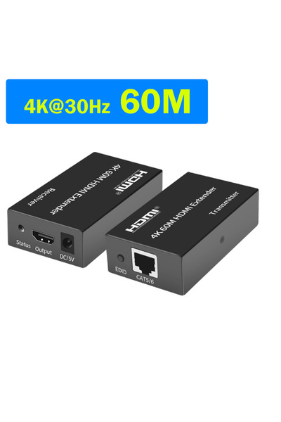 Choice مع قابس الاتحاد الأوروبي 4K 60M 4K@30Hz 100M HDMI Extender عبر كابل Rj...