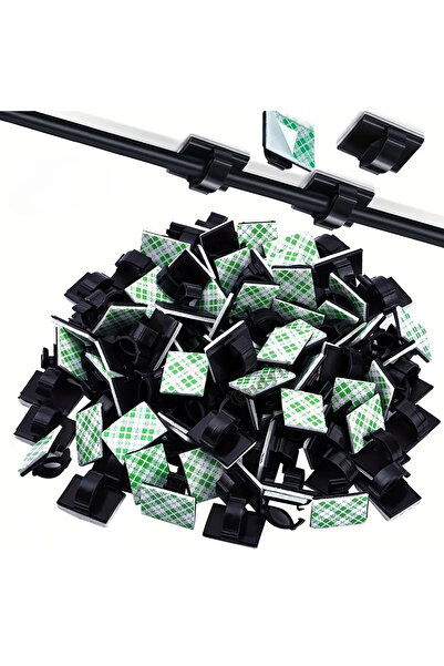 Choice 50pcs 50pcs Heavy Duty Cable Clips - Self-Adhesive Wire Organizers for Car/Home/Office, Multi-Size