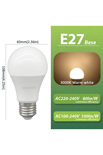 Choice AC220-240V 10W 10W 3000K 5 Pack No flash LED Bulb Lamp Light 10W E27 A...