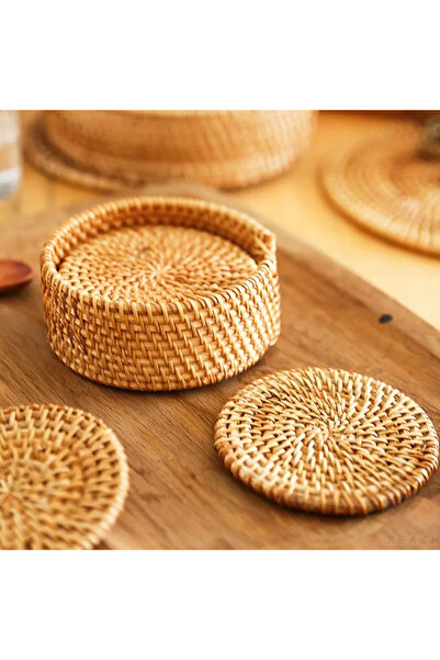 Choice مجموعة من 6 قطع (8 سم) من قواعد أكواب المشروبات لإكسسوارات شاي الكونغ ...