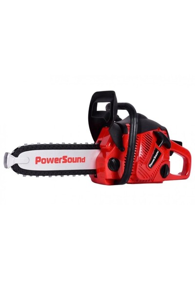 PROCART Children's toy chainsaw with real sounds, 37 cm, battery powered, red/black
