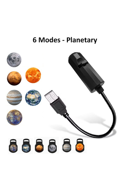 Choice 6 أوضاع - مصباح بروجيكتور USB كوكبي، مصباح قمري، مصباح ليلي لعطلة عيد ...