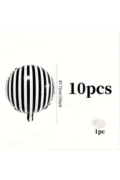 Choice بالونات سيرك من الألومنيوم مقاس 18 بوصة، 11 قطعة، مخططة باللونين الأحم...