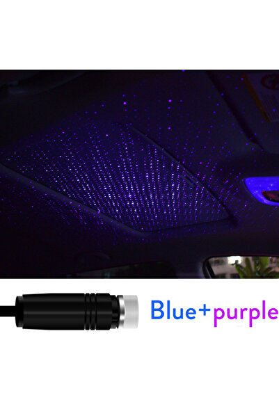 Choice جهاز عرض النجوم LED بإضاءة سقف السيارة باللون الأزرق الأرجواني مع ضوء USB رومانسي وإضاءة ليزر للمسرح والحفلات المنزلية