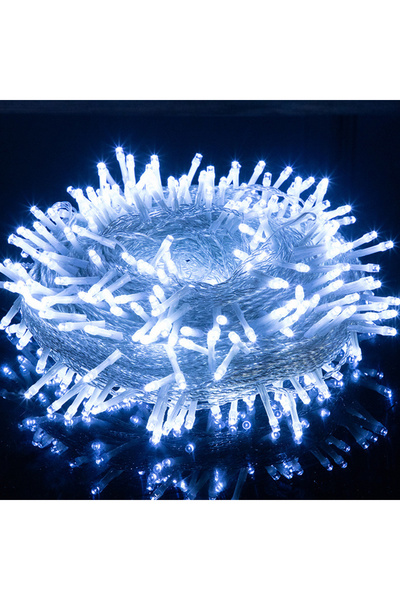 Choice سلسلة أضواء LED بطول 30 مترًا و300 مصباح LED، قابس أوروبي، لون أبيض با...