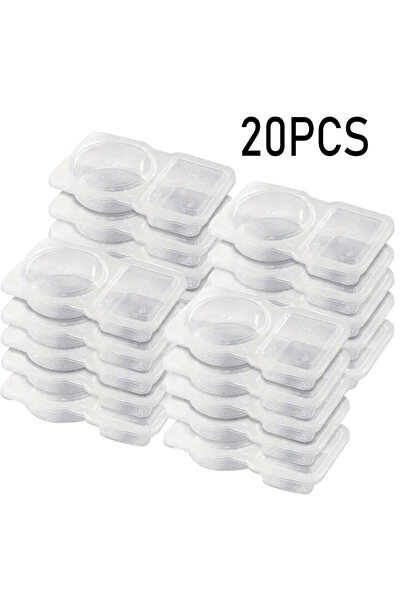 Choice 20PCS 5/10/20PCS Double Compartment Seasoning Container with Lid Porta...