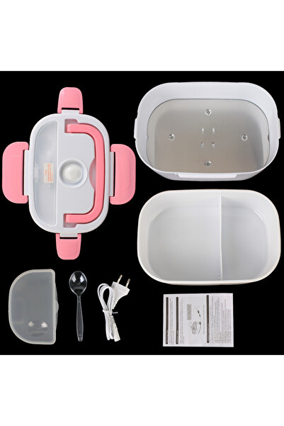 Choice Pink EU Plug Electric Heated Lunch Box 12V 220V EU Plug Portable Dinnerware Fast Heating Food contai