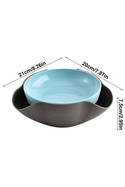 Choice Blue Snack Bowls Double Layer Serving Bowls Pistachios Bowl with Shell...