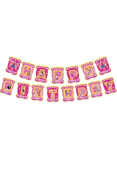 Miniso قطعة واحدة من مفرش طاولة لحفلة عيد ميلاد باربي، لون وردي، أدوات مائدة للاستخدام مرة واحدة للبنات، أكواب، أطباق، مناديل، لافتة