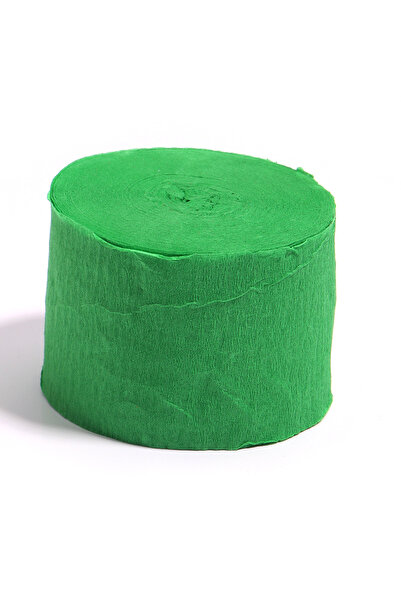 Choice شرائط ورق كريب ملونة خضراء بطول 25 مترًا وطول 4.5 سم، ورق كريب مجعد بت...