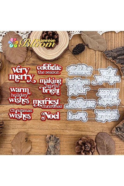 Choice Original Lovely Layers Christmas Titles Metal Cutting Dies Scrapbookin...