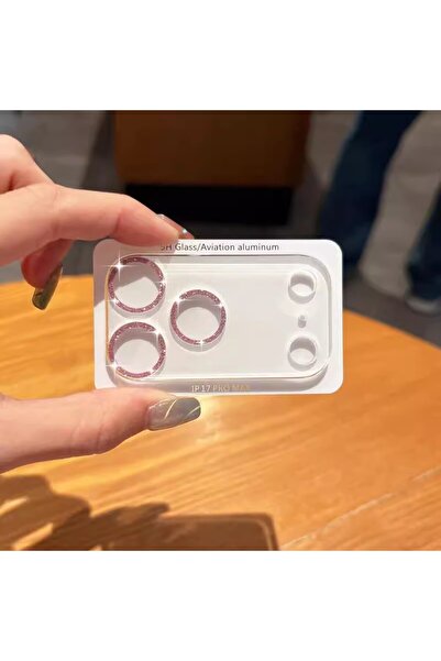 Choice واقي شاشة زجاجي مقوى لعدسة الكاميرا لهاتف iPhone 17 Pro Max وردي لامع ...