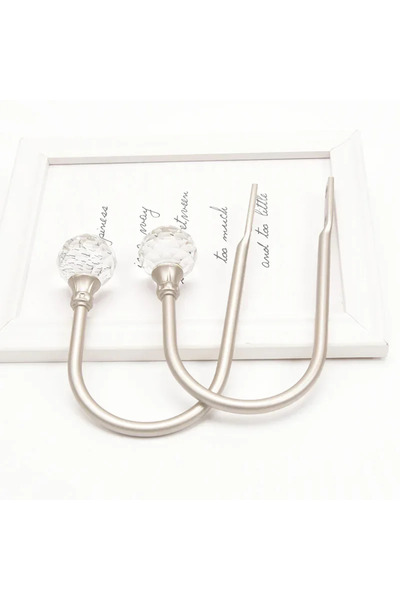 Choice حامل ستارة منزلي أنيق مع ذراع وخطاف معدني على شكل حرف U وحامل نافذة وحائط.