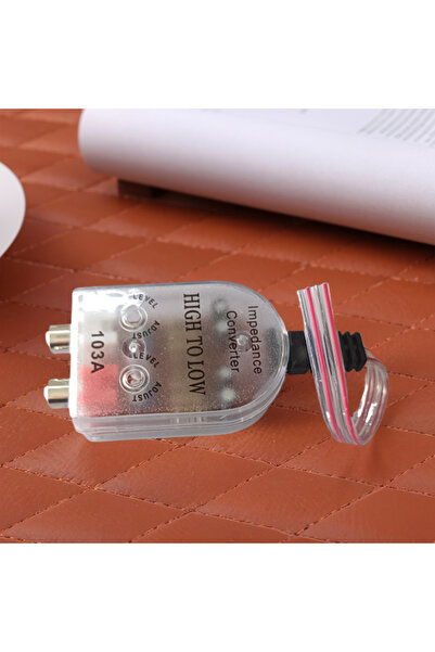 ALLOYSEED 12V Car Audio High to Low RCA Line Subwoofer Audio Impedance Converter Universal Transmitter Inst...
