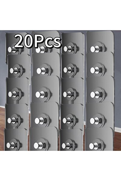 Choice 20 قطعة من خطافات لاصقة قوية، مقاس 6x6 سم، من 10 إلى 100، حامل إطار صو...