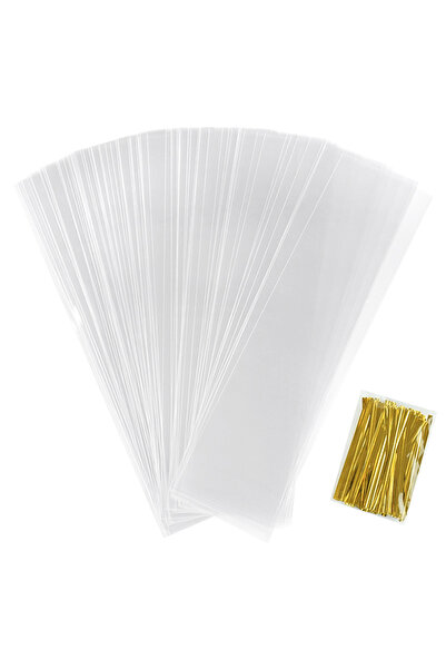 Choice 100 كيس شفاف، 50/100 كيس طويل من أكياس الحلوى والبسكويت، أكياس سيلوفان...