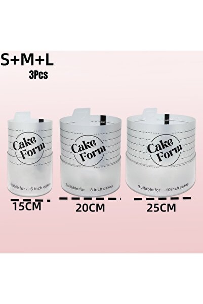 Choice قالب حلقة كعكة قابل للتعديل مقاس S M L أدوات فوندان قابلة للسحب حلقة ك...