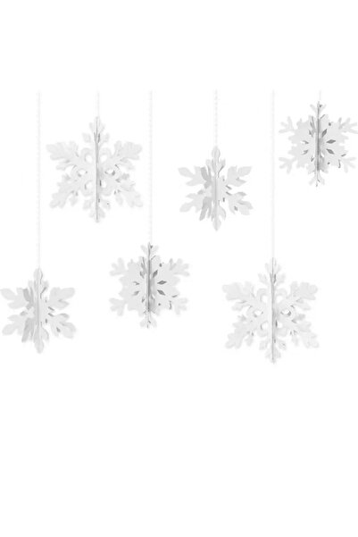 Choice 6Pcs Runtow 6pcs Christmas 3D Snowflake Ornaments Pendants Paper Snowf...