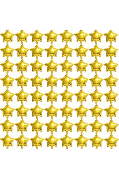 Choice مجموعة من 50 قطعة من بالونات رقائق الألومنيوم على شكل نجمة خماسية الرؤ...