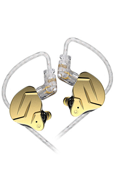 Choice سماعات أذن KZ ZSN Pro X ذهبية بدون ميكروفون، مزودة بسماعات أذن مزدوجة ...