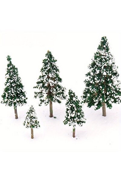 Choice 5 قطع من نماذج أشجار الأرز ذات المقاييس المختلطة، زينة العطلات، نماذج ...