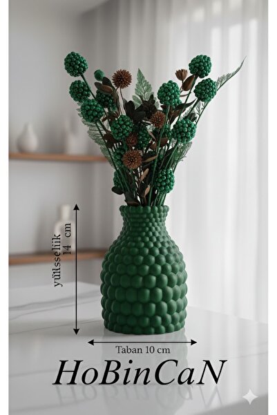 Pelirum مزهرية على الطراز البوهيمي مزخرفة بالفقاعات، مزهرية للزهور الجافة مصنوعة يدويًا على شكل قرص العسل