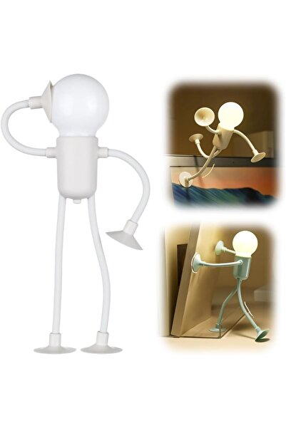 Choice مصباح ليلي رياضي مضحك قابل للتغيير باللون الأبيض مزود بزر بطارية مصباح...