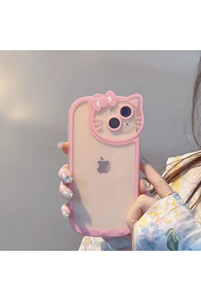 Miniso For iPhone 13 A Sanrio Hello Kitty Kawaii KT Head Phone Case For iPhon...