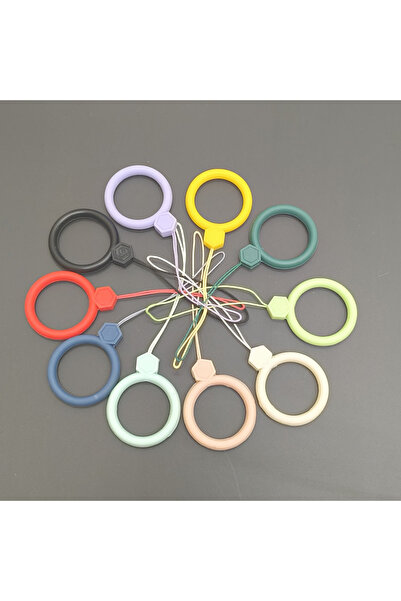 choice2 10 قطع لون عشوائي 1/5/10 قطع سيليكون الهاتف المحمول شنقا DYM حلقة مكا...