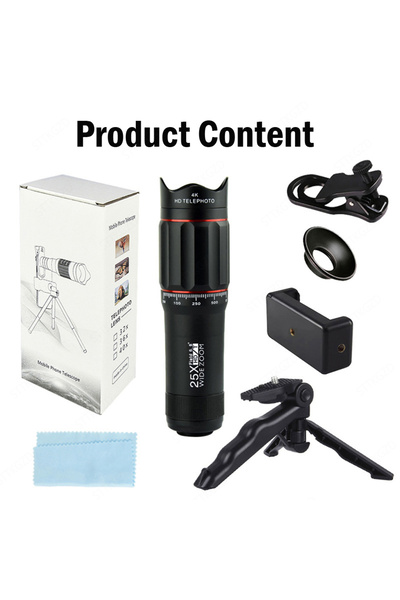 Choice Whole set 25X Phone Telephoto Lens Kit Phone Holder Portable Tripod St...
