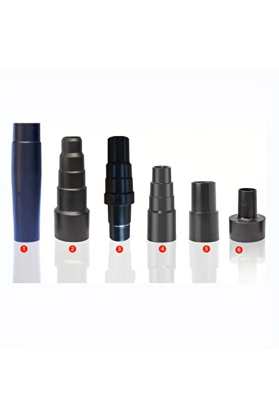 Choice طقم محول خرطوم المكنسة الكهربائية العالمي الأسود المكون من 6 قطع - محو...