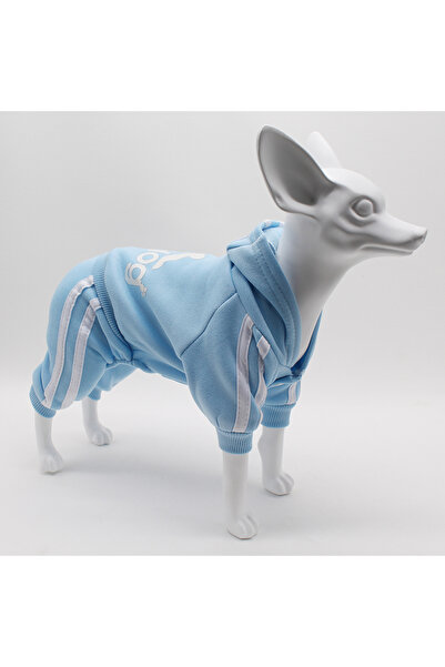 Choice بدلة رياضية للكلاب من Adidog، بتصميم علامة تجارية باللون الأزرق السماو...