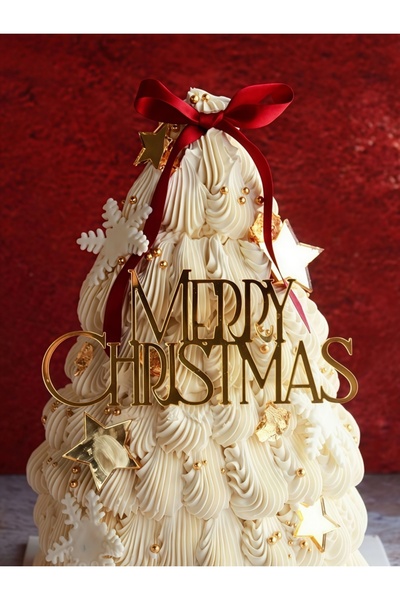 Choice 3pcs Gold 3/5pcs Minimalist Christmas Acrylic Cake Topper, Christmas C...