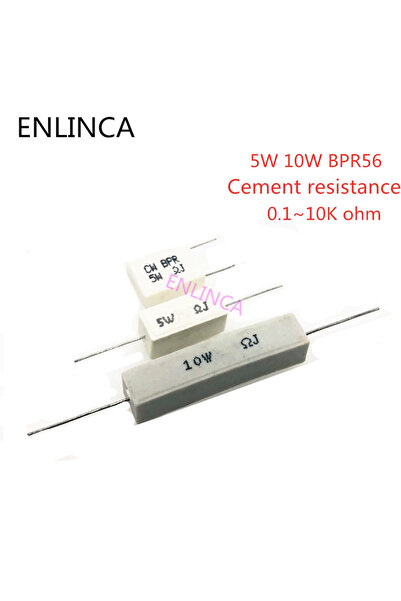 Choice8 5 واط 0.1 أوم 10 قطع مقاومات سيراميكية BPR56 بقدرة 5 واط 10 واط، تترا...