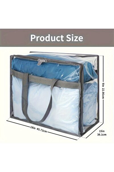 Choice MULTI 1pc 1pc Transparent Clothing Storage Bag, Storage Bag With ReinforcedHandles & Sturdy Zipper,