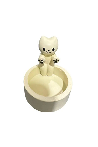 Choice حامل شموع عطري إبداعي على شكل قطة بيضاء لطيفة، ديكور سطح المكتب، هدية ...