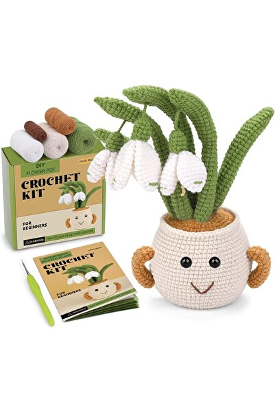 choice2 snowdrop MIUSIE Crochet Starter Kit Sunflower Tulip Crochet Kit Croch...
