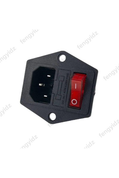 Choice AC-14-F18 IEC320 C14 مقبس كهربائي تيار متردد 3 دبابيس LED أحمر 250 فول...