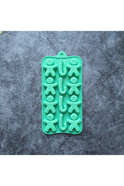 Choice Style-B 1pc 1Pc Xmas Gingerbread Man Cane Shaped Silicone Mold Used For DIY Candy Chocolate Cake Dec