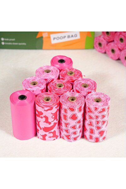 Choice ٢٠ لفة لون عشوائي ١٥٠ قطعة ١٠ لفات أكياس فضلات الكلاب أكياس بلاستيكية لفضلات الكلاب الصغيرة براز الحيوانات الأليفة